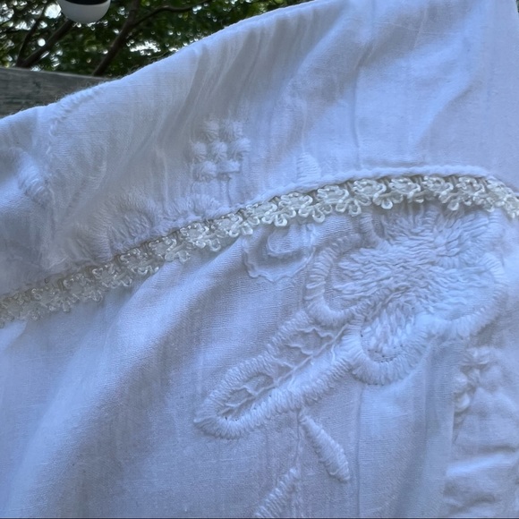 NWT White Cotton Summer Mini Dress - Picture 7 of 8